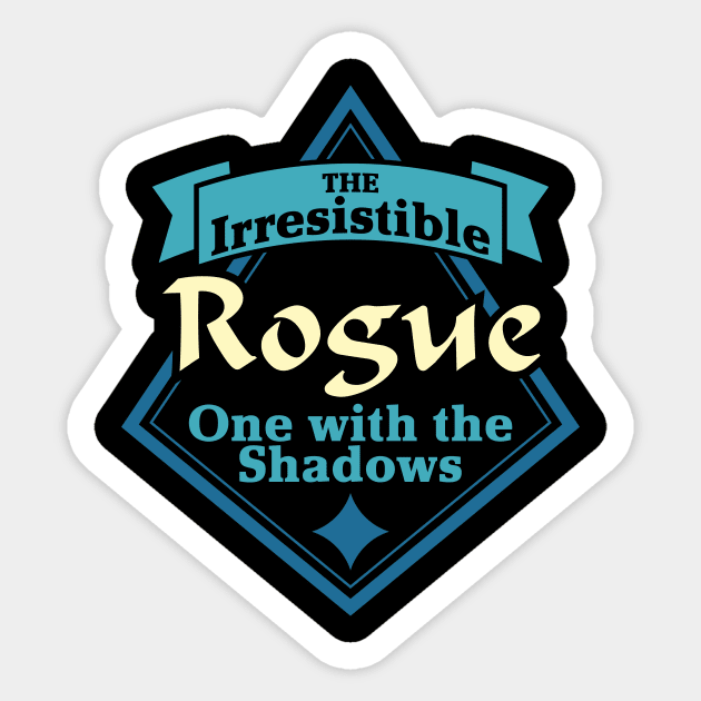 Dungeons & Dragons Rogue Class Sticker by Natural 20 Shirts